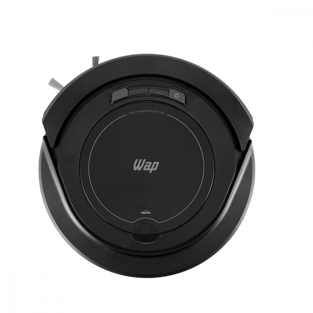 Aspirador Robô Wap Robot W90 Autonomia 1h20 Sensores Antiqueda E Anticolisão Bivolt Preto