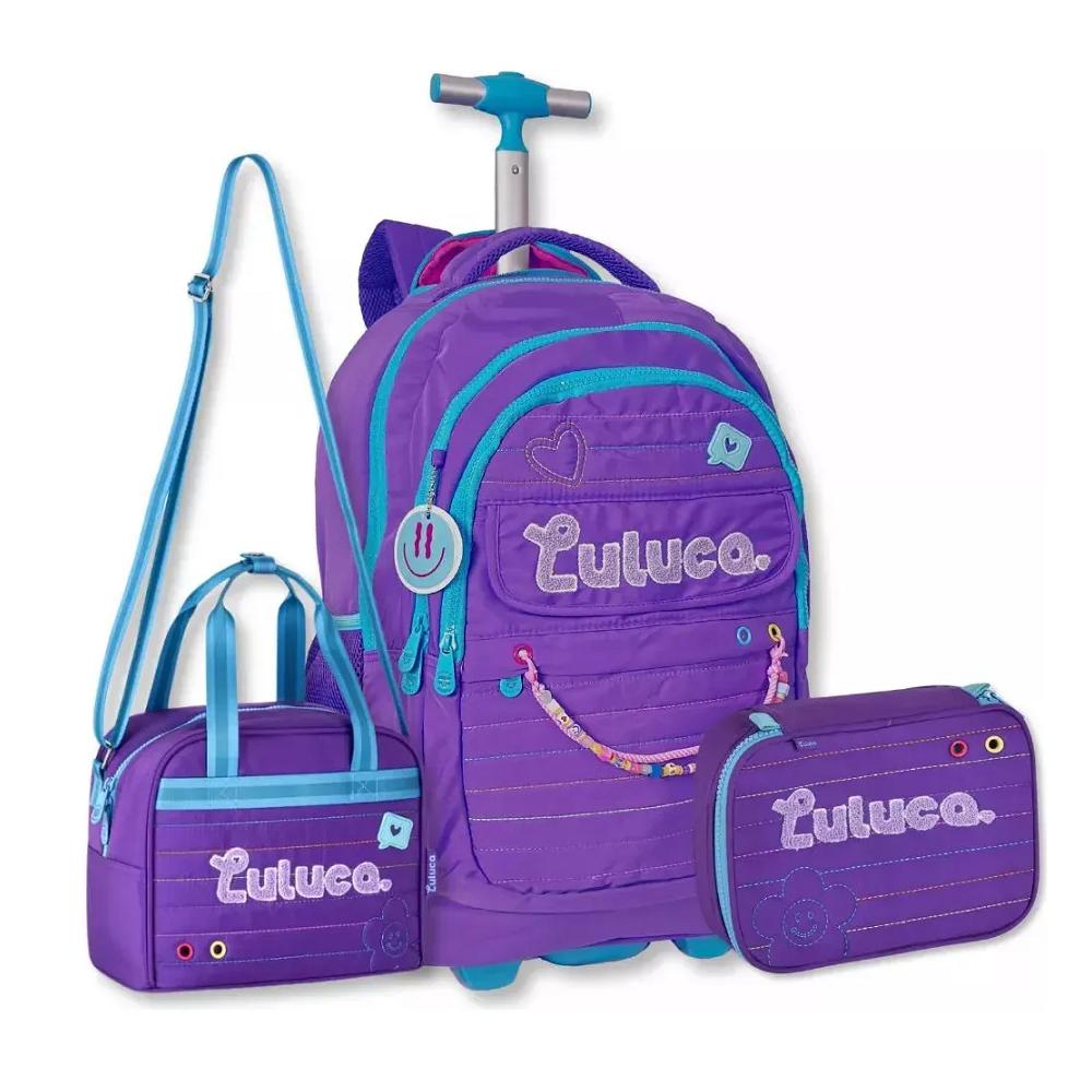 Mochila Luluca De Carrinho 19" Ref Lu24606 Roxo