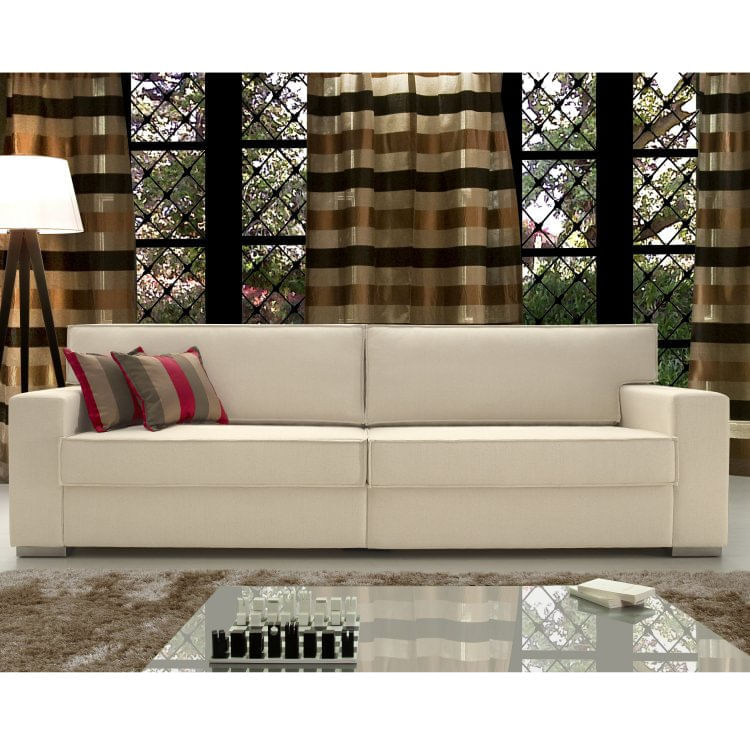 Sofá 4 Lugares 240cm Carmel Raízes Branco