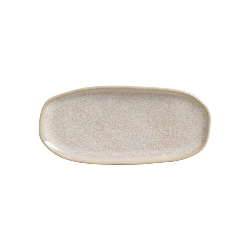 Conjunto De Travessas Ovais Pequenas Porto Brasil Orgânico Latte 23x11cm - 4 Peças