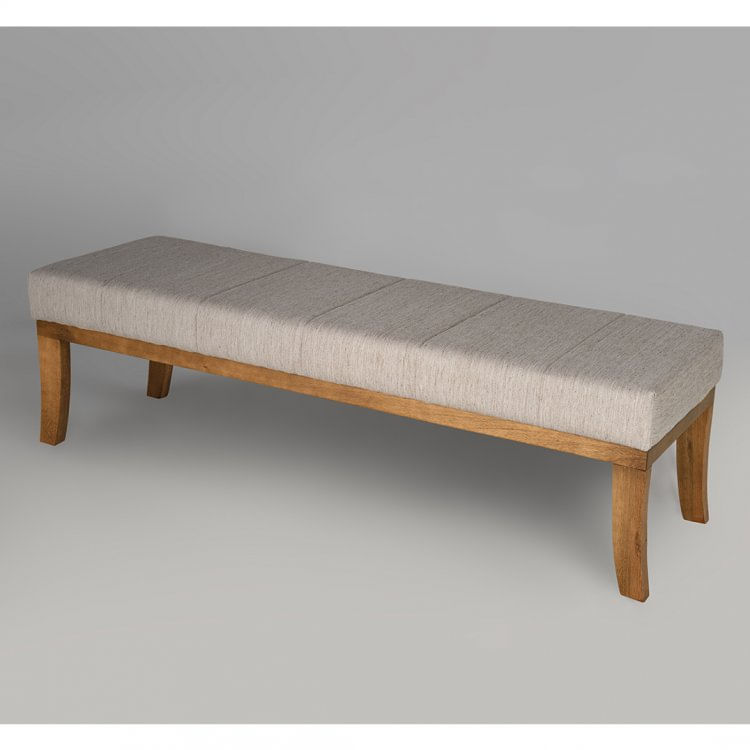 Puff para Quarto Linho 140cm Lucia Sofani Bege/Natural