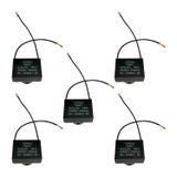 5x Capacitor Partida 8uf - 450v Para Ventilador - Quadrado