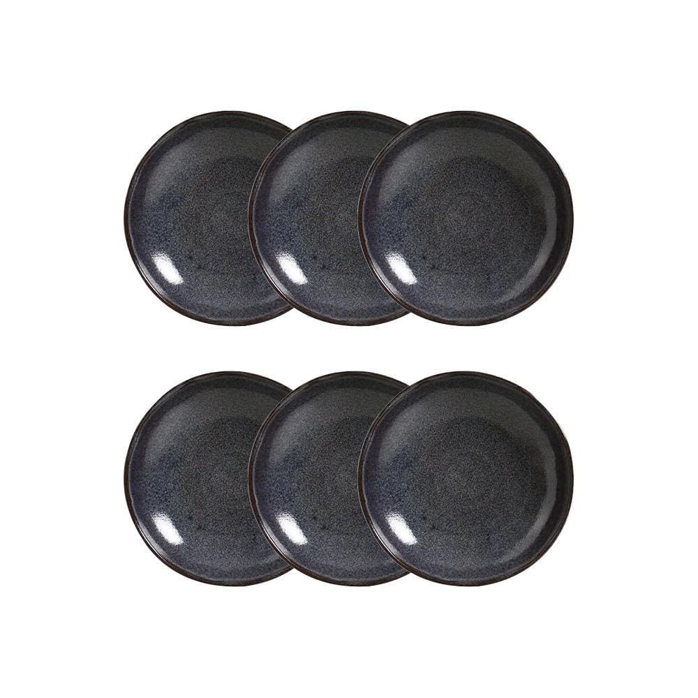 Conjunto De Pratos Fundos Bio Titanium Azul Escuro 1,1 Litros 6 Peças Porto Brasil