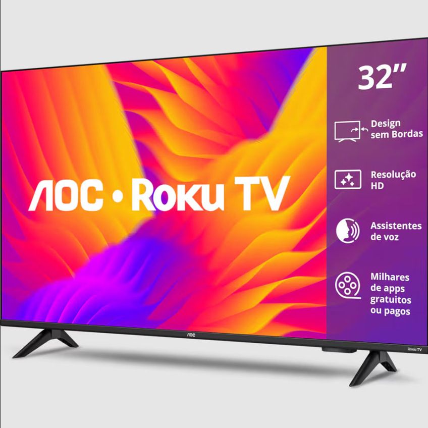 Smart Tv 32 Polegadas Hd 32s5155/78g Roku Tv Aoc - imagem 2