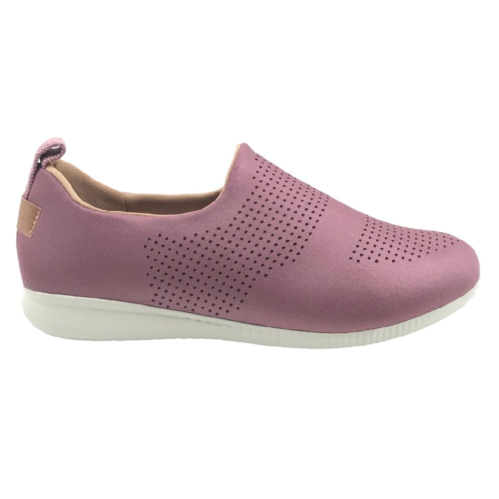 Tenis Usaflex Elastano Slip On Laser Ref Af0607010 Rosa 36