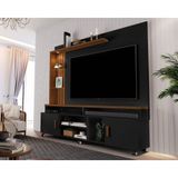 Home Tv 65 Polegadas Ocean 184x200x45cm 6 Rodízios Led Preto/Canela