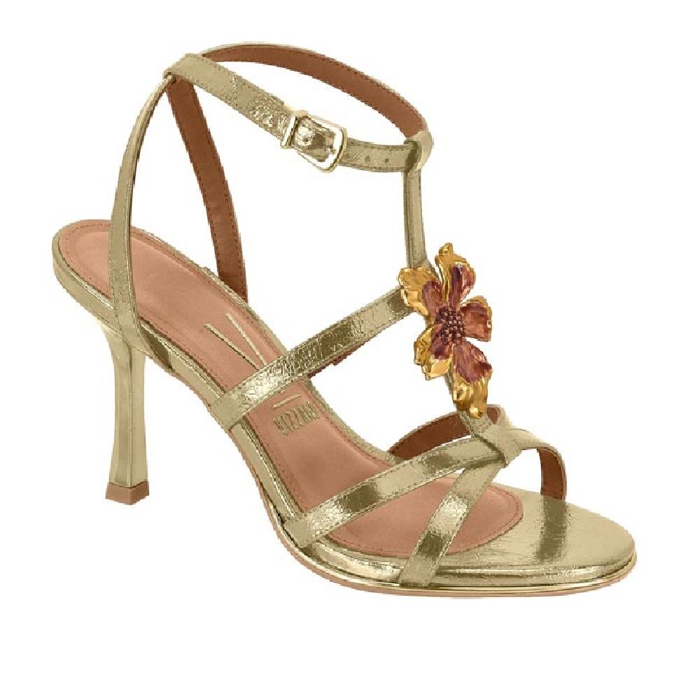 Sandalia Vizzano Salto Fino Ref 6552.305.30591 Dourado 39
