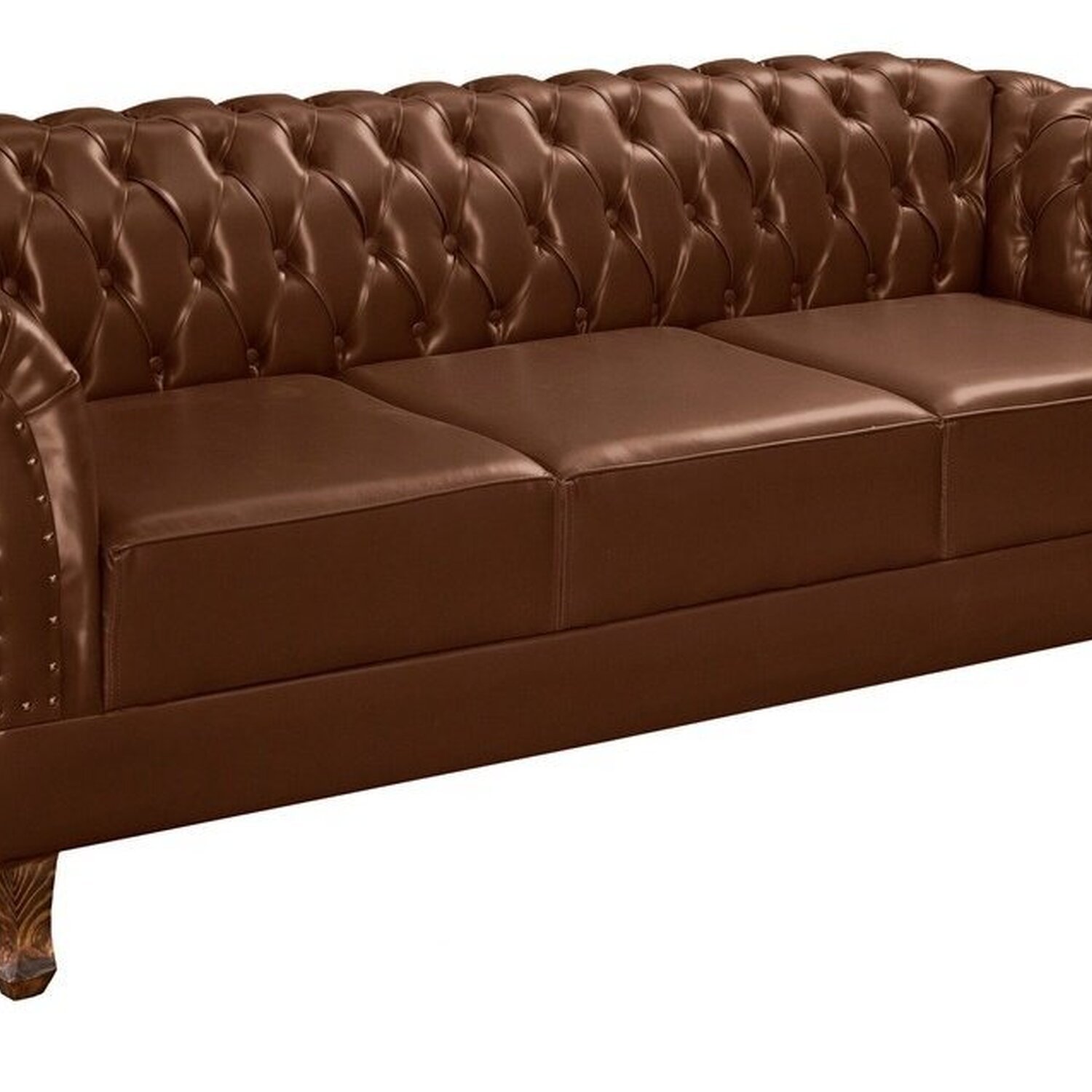 Namoradeira Chest 3 Lugares Duque Courano Marrom Café