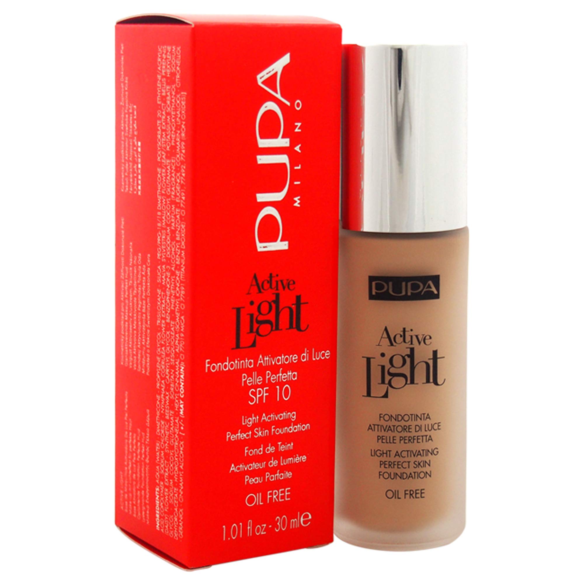 Fundação Pupa Milano Active Light Activating Spf 10 30ml
