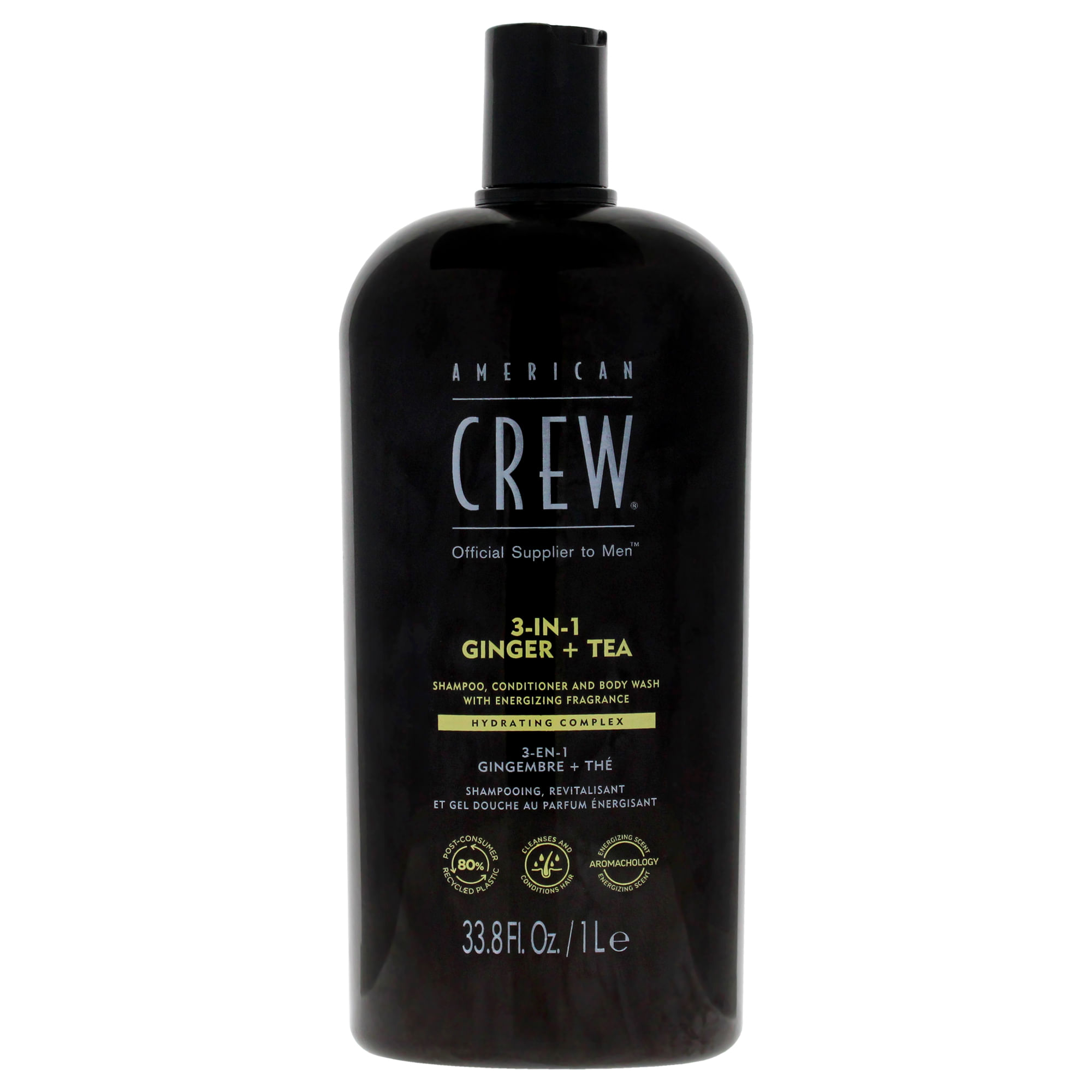 Shampoo, Condicionador E Sabonete Líquido American Crew Ginger Tea 1l