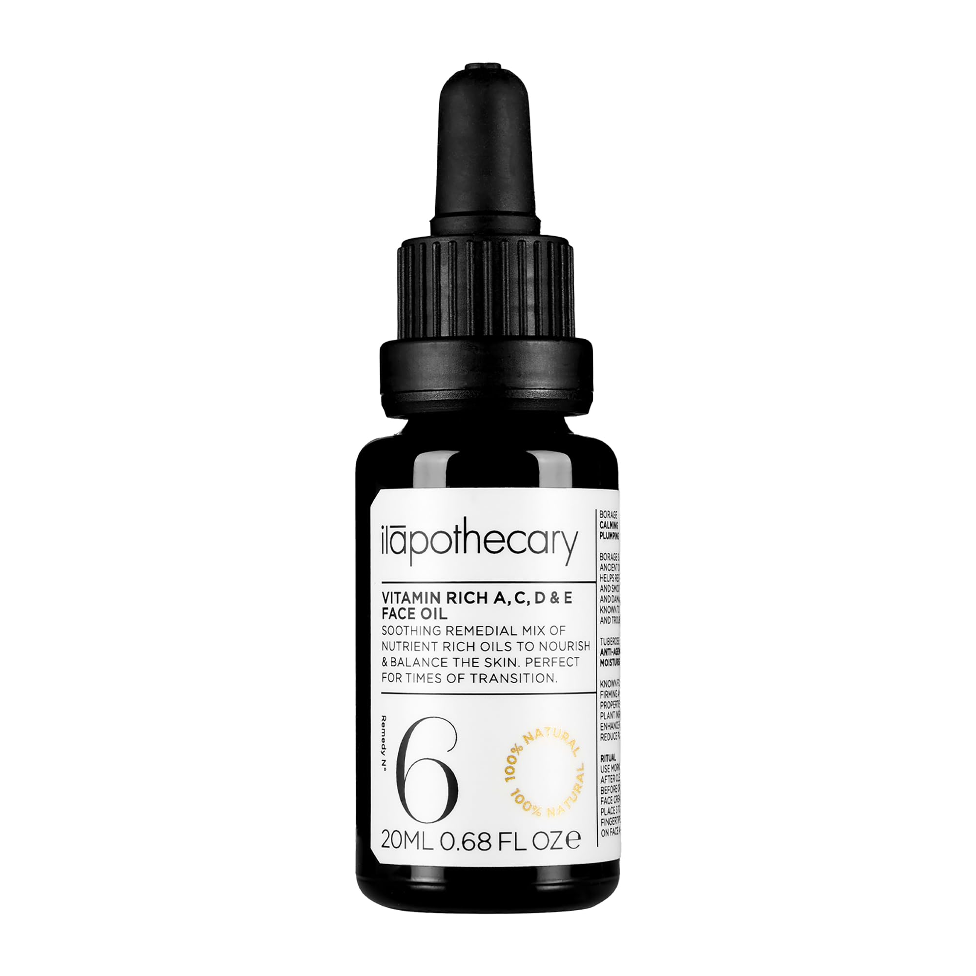 Óleo Facial Ilapothecary, Rico Em Vitamina A, C, D E, 20ml