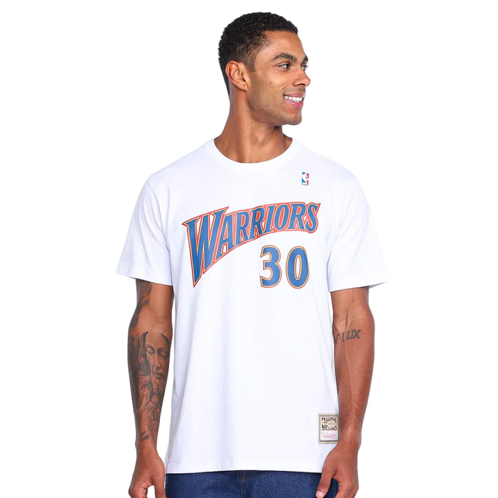 Camiseta Mitchell&amp;Ness Masculina Golden State Warriors Curry
