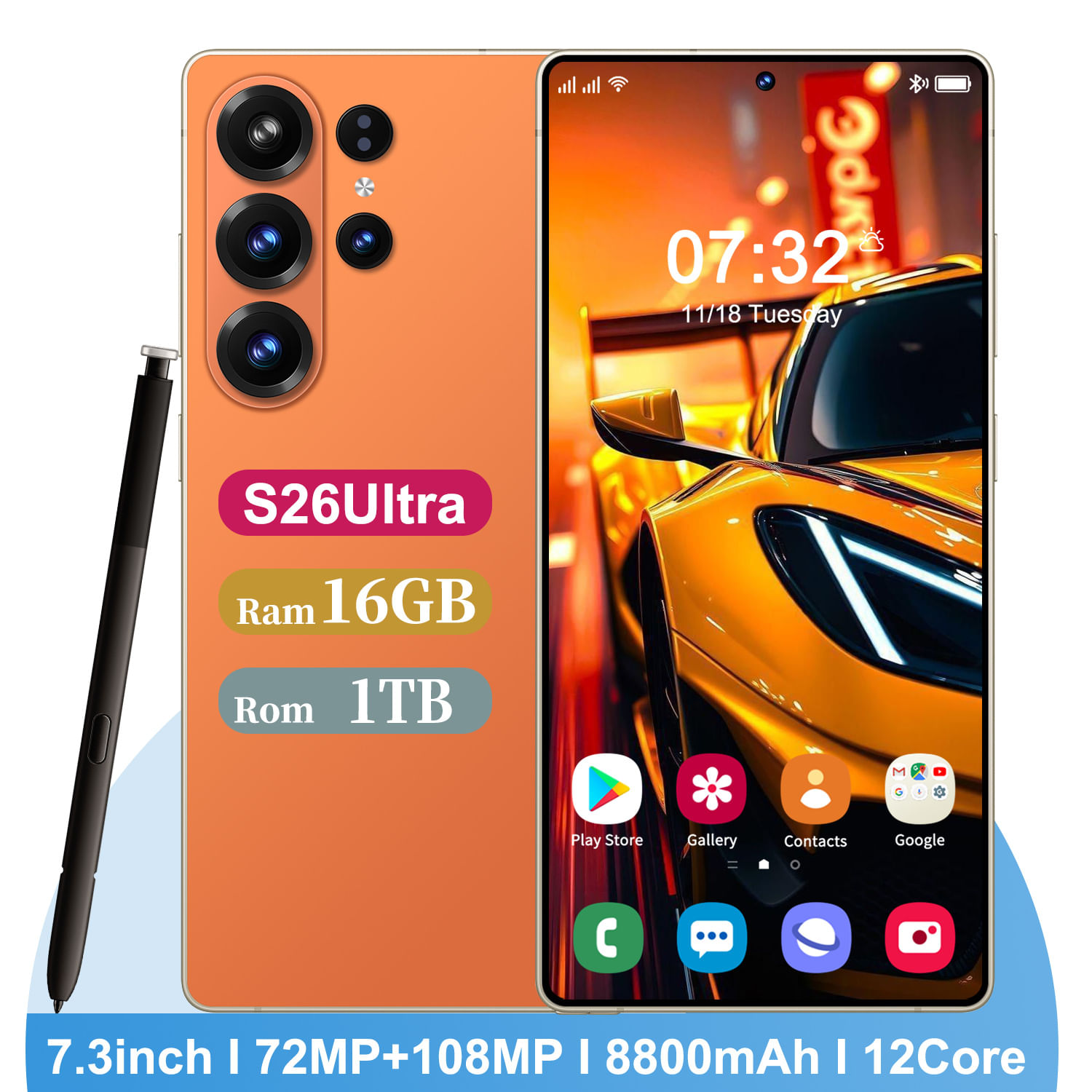 Smartphone Stqc S26 Ultra 16 Gb De Ram 1 Tb De Armazenamento De 7,2 Polegadas