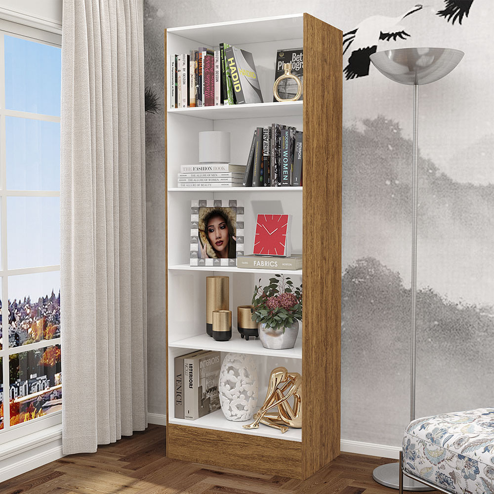 Estante Clarice 180cm Em Mdp Carioca Móveis