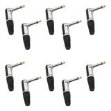 10x Plug P10 Mono Premium Profissional Série 90º Graus - Pix