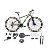 Bicicleta Aro 29 Absolute Nero 5 Kit 2x9 Gta Sunrun K7 Freio A Disco Garfo Com Trava Mtb Oliva Tam: 19