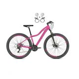 Bicicleta Aro 29 Absolute Hera Feminina 24v Freio Hidraulico Garfo Suspensão Mtb Alumínio Rosa Tam: 17