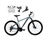 Bicicleta Aro 29 Absolute Nero 5 Alumínio 21v Câmbios Shimano Freio A Disco Hidráulico Mtb Cinza Tam: 13.8