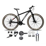 Bicicleta Aro 29 Absolute Nero 5 Kit 2x9 Gta Sunrun K7 Freio A Disco Garfo Com Trava Mtb Preto Tam: 19
