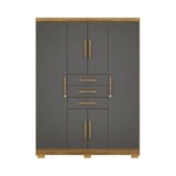 Guarda-Roupa 6 Portas 3 Gavetas England Nature-alasca