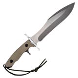 Faca Com Cabo Bege Anatômico E Fio Da Lâmina Liso Aço Inox