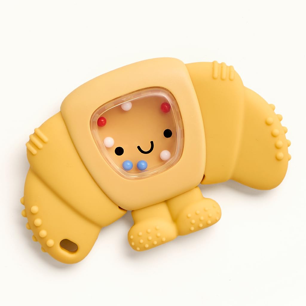 Chocalho De Silicone Sem Bpa Do Croissant Teether Itzy Ritzy