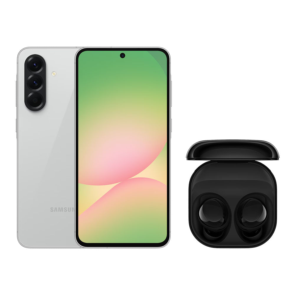 A56 5G (128GB) - Cinza + Buds Core - Preto Combo