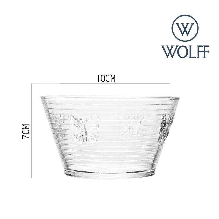 Bowl Taça Sobremesa De Vidro Wolff Lines Butterfly Borboleta 10,5x7cm - imagem 4