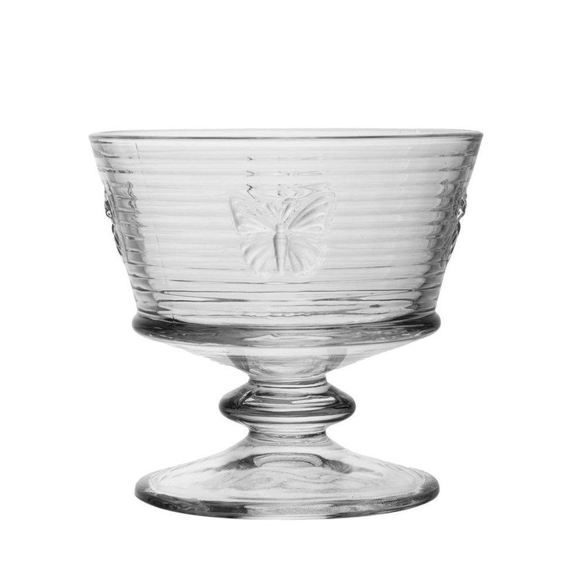 Taça De Sobremesa Vidro Transparente Lines Butterfly Borboleta Wolff 240ml - imagem 3