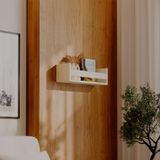 Prateleira Porta Objeto Bege Claro 60 X 12cm Suporte Invisivel