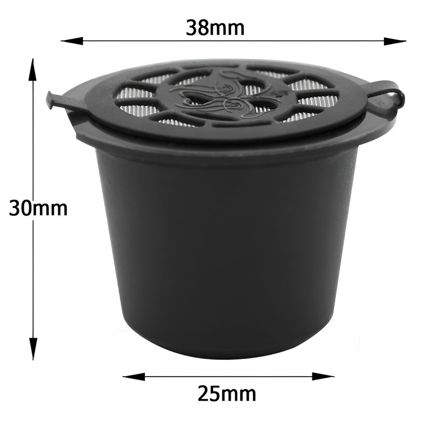Kit 3 Cápsulas Reutilizáveis Café Chá Filtro Preto - imagem 4