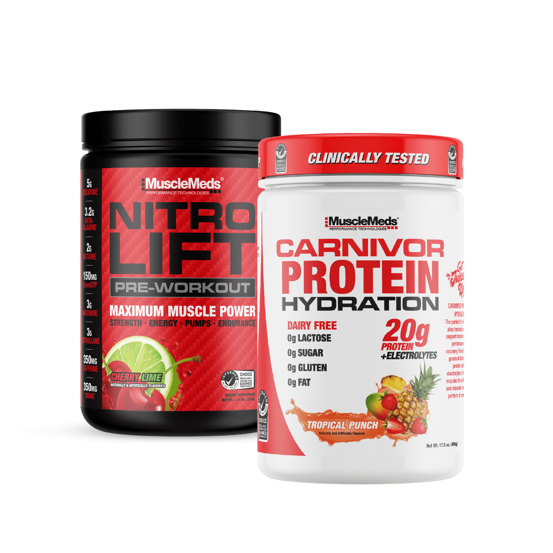 Suplemento Musclemeds Extreme Training Stack Tropical Punch/cherry Lime
