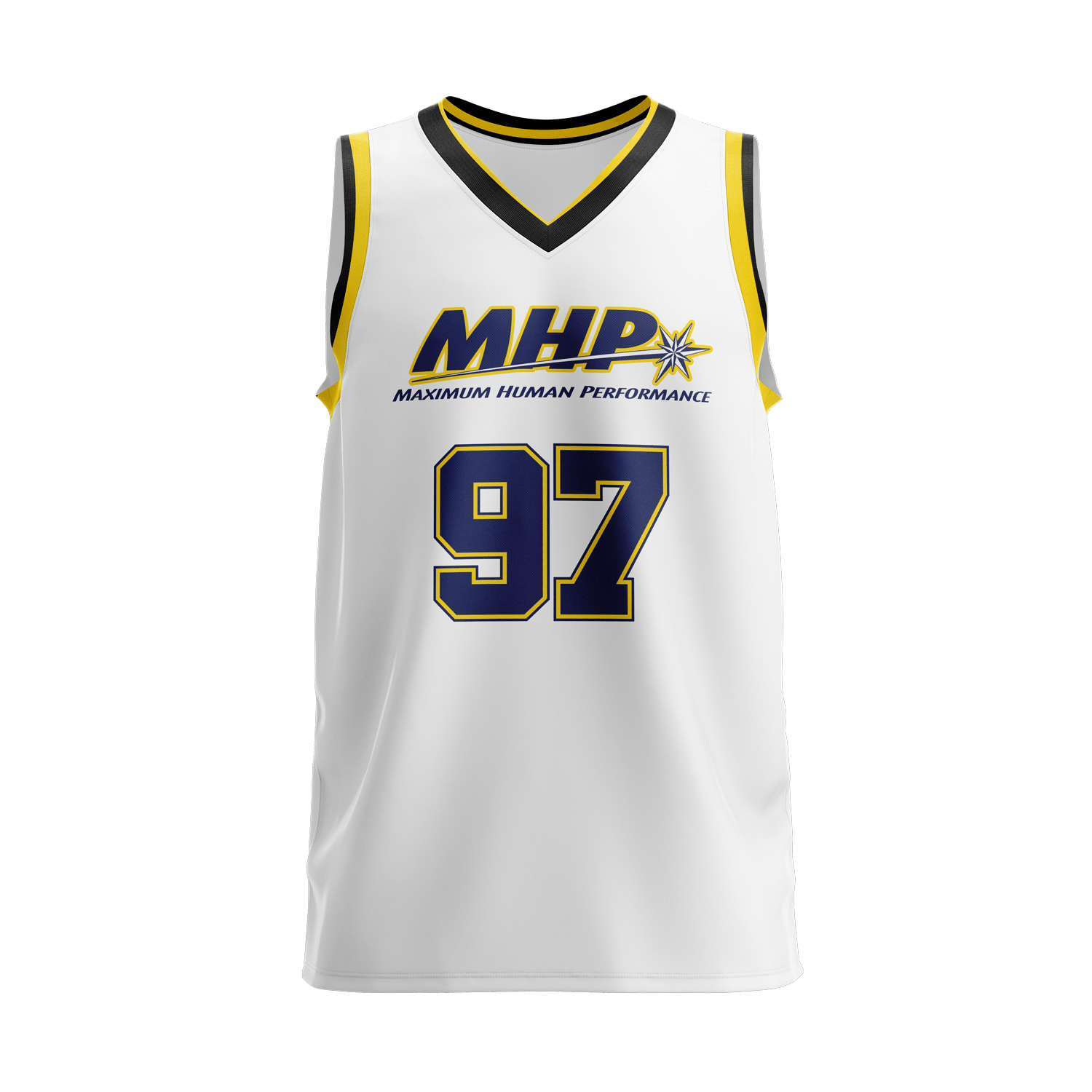 Camisa De Basquete Mhp Branca Tamanho S Para Homens