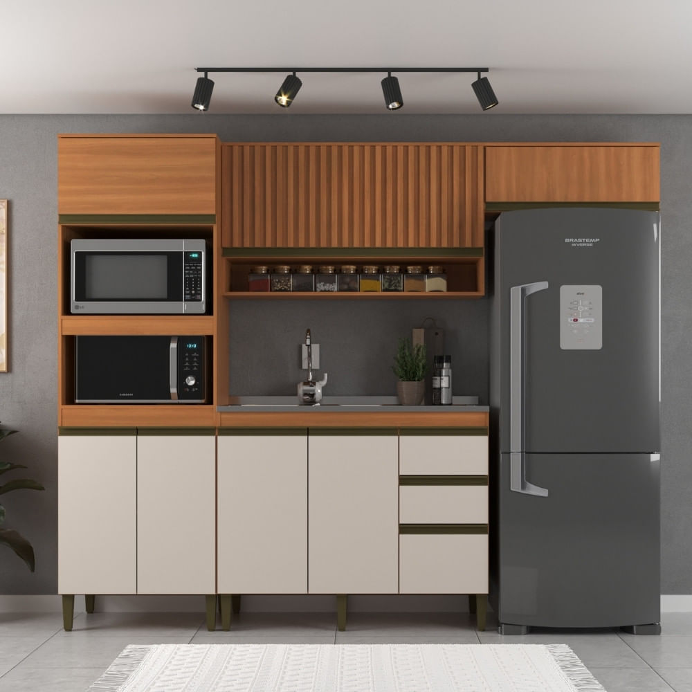 Cozinha Modulada Ripada 4 Peças Cecilia J Carvalho