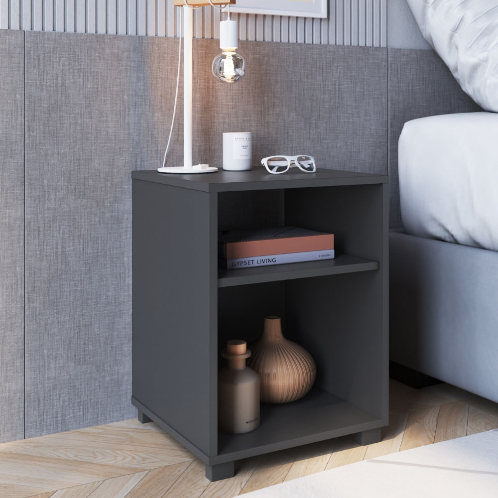 Mesa De Cabeceira Com Pés Siena Completa Móveis