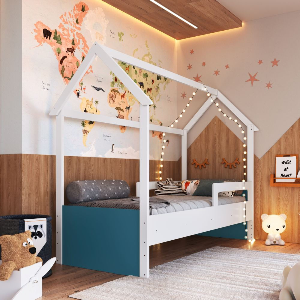 Cama Infantil Montessoriana Casinha Completa Móveis