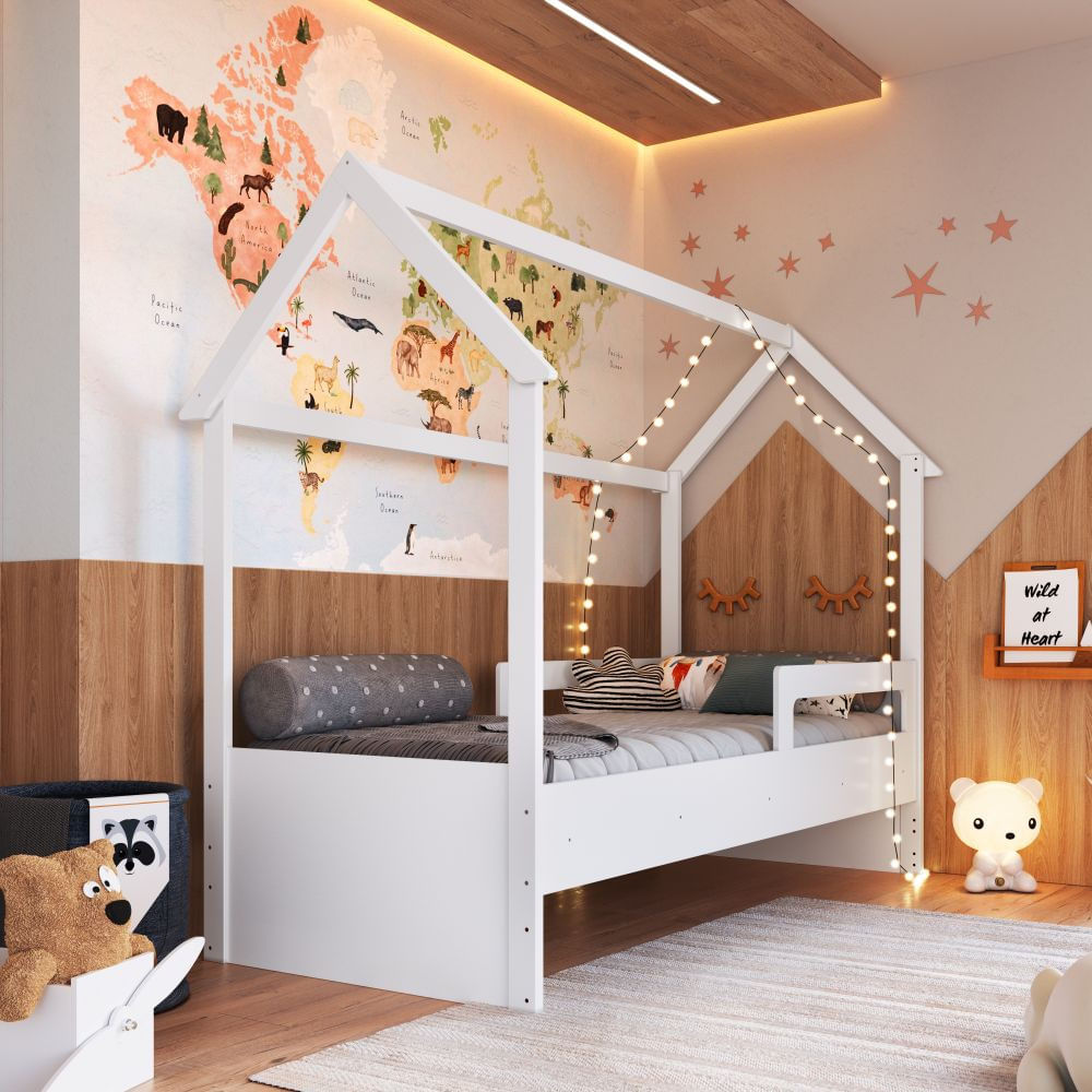 Cama Infantil Montessoriana Casinha Completa Móveis