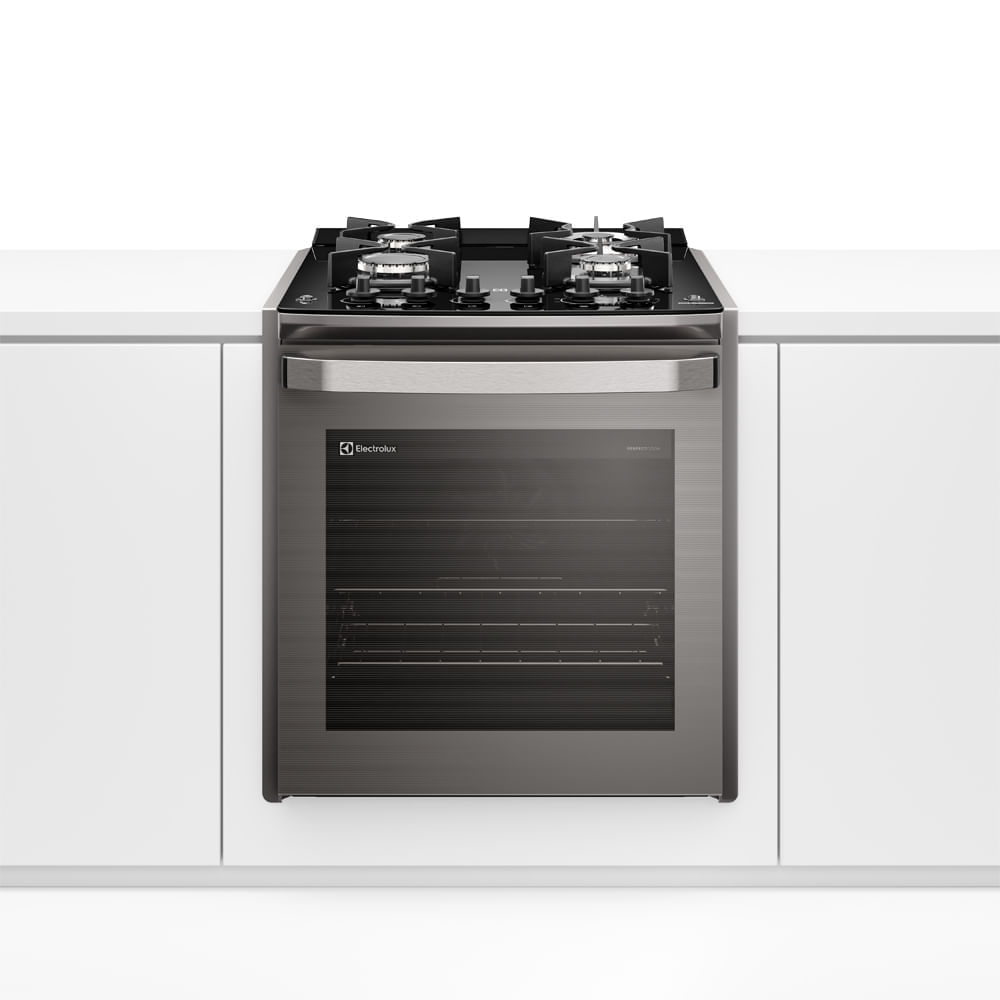 Fogão De Embutir 4 Bocas Electrolux Cinza Experience Mesa De Vidro, Grill E Perfectcook360 (fe4eg) 220v
