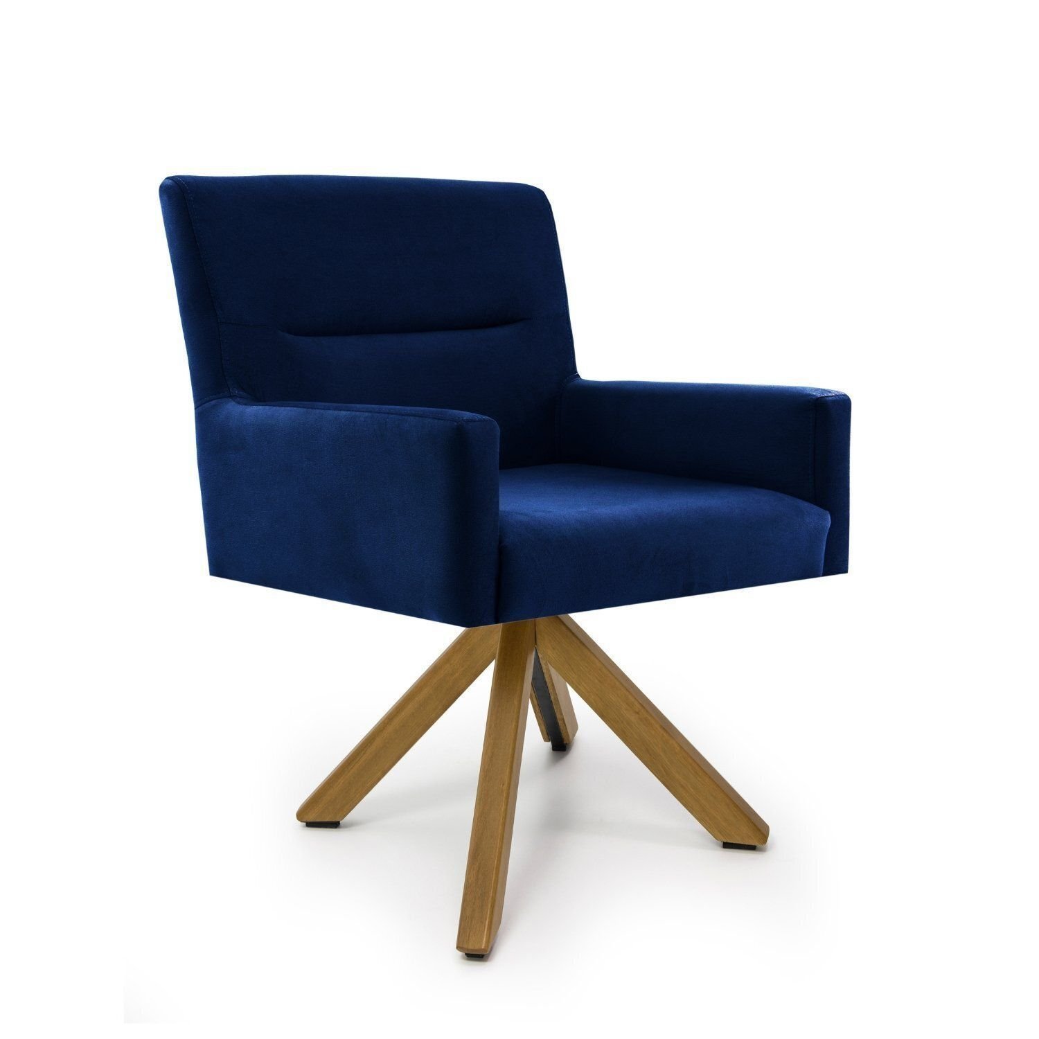 Poltrona Para Sala De Estar Veludo Giratória Angel Royal