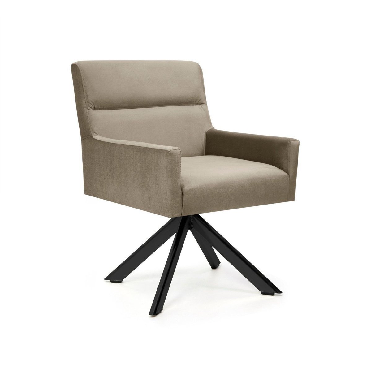 Poltrona Para Sala De Estar Veludo Giratória Angel Castor