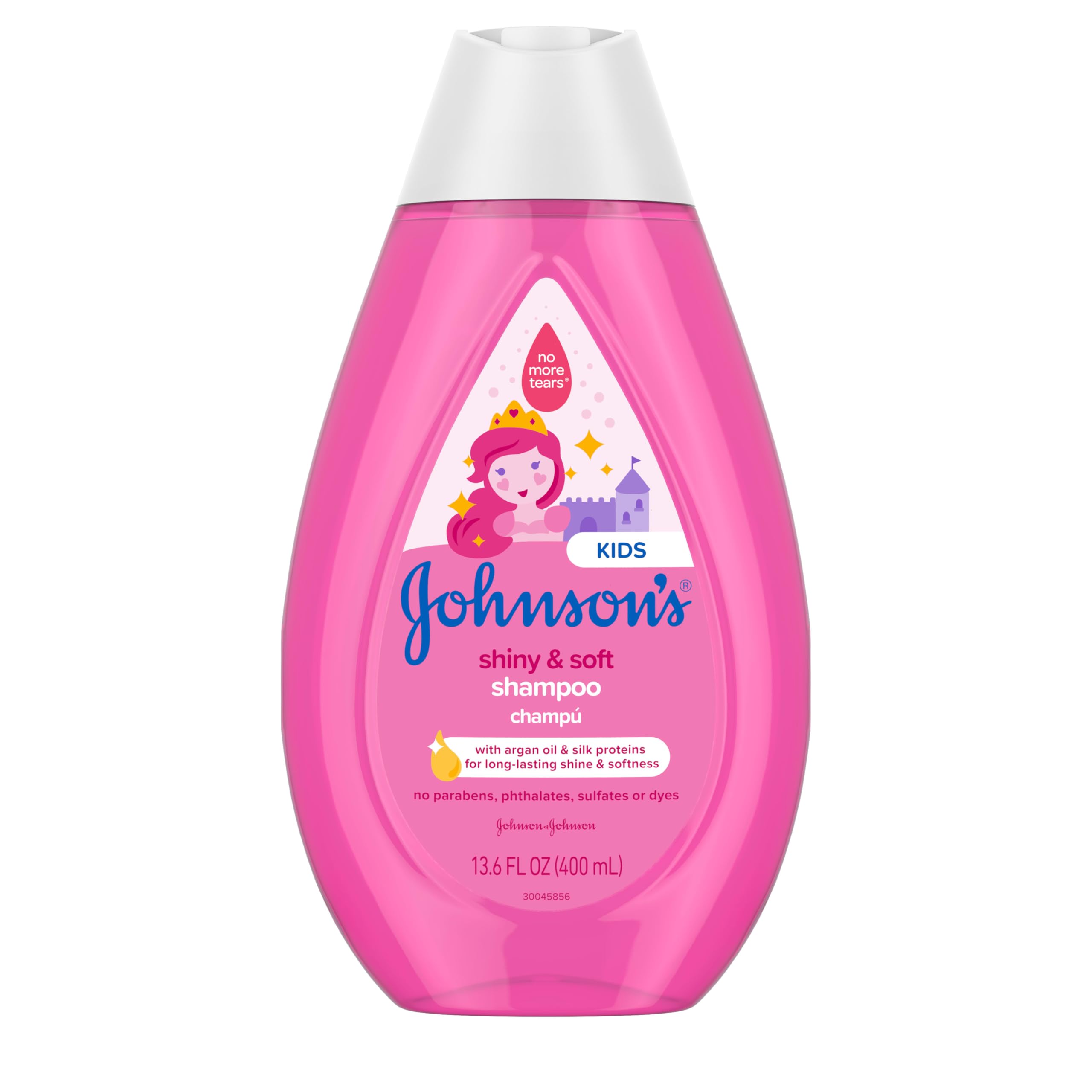 Shampoo Johnson's Kids Shiny & Soft, Sem Lágrimas, 400 Ml Com Óleo De Argan