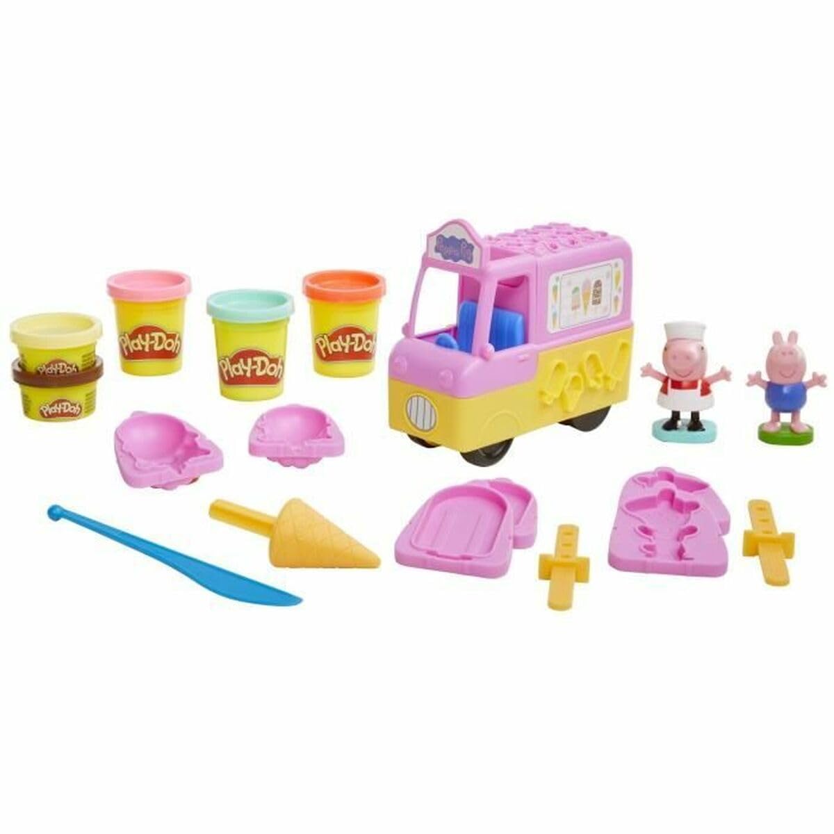 Playset Play-doh Peppa's Ice Cream Com Caminhão De Sorvete E Bonecos