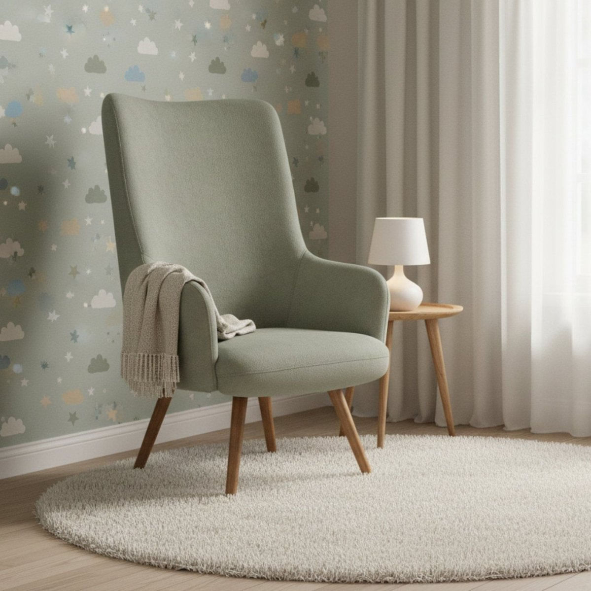 Poltrona De Amamentação Em Mdf Milka Verde