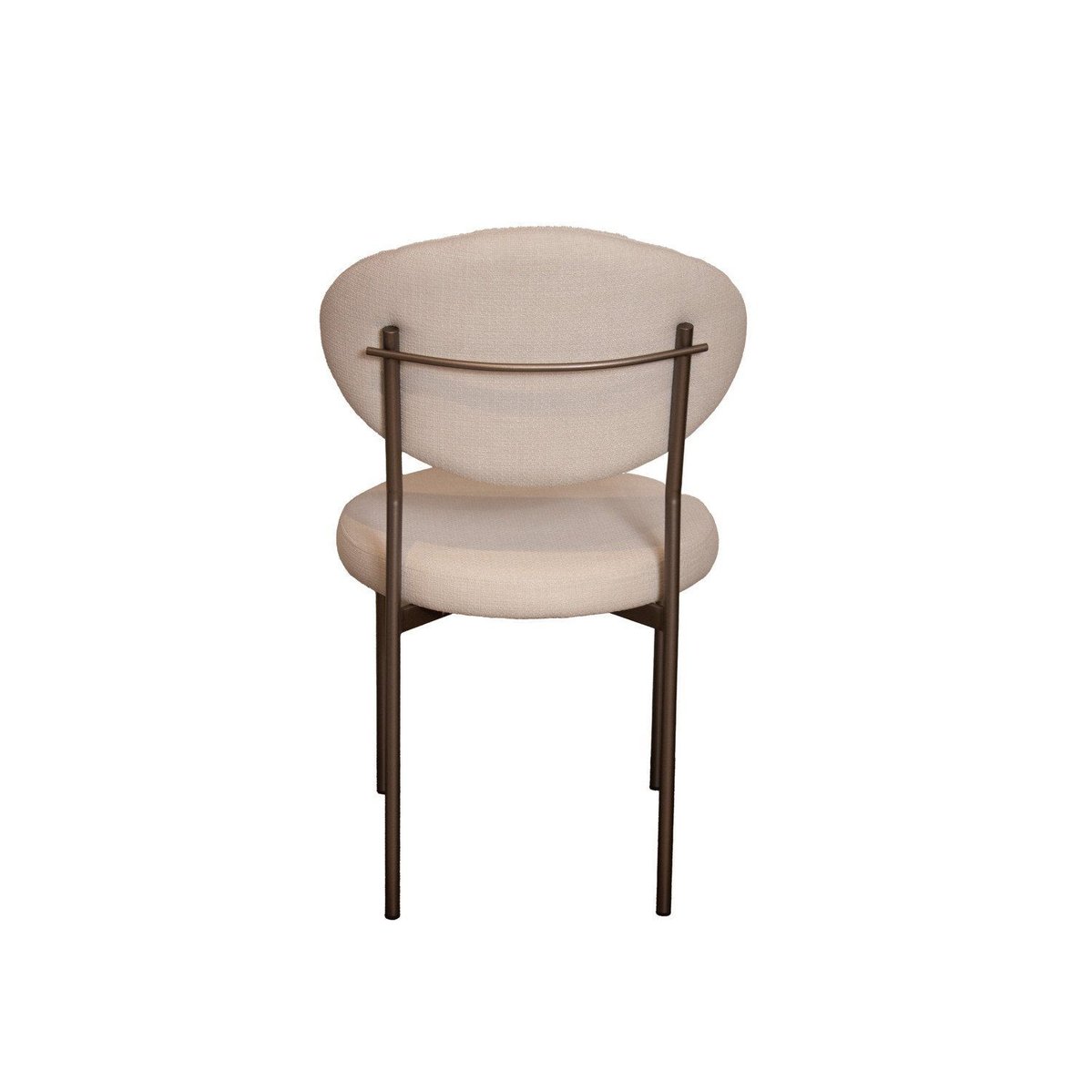 Cadeira Para Sala De Jantar Estrutura Em Aço Aura Bronze/ Bege