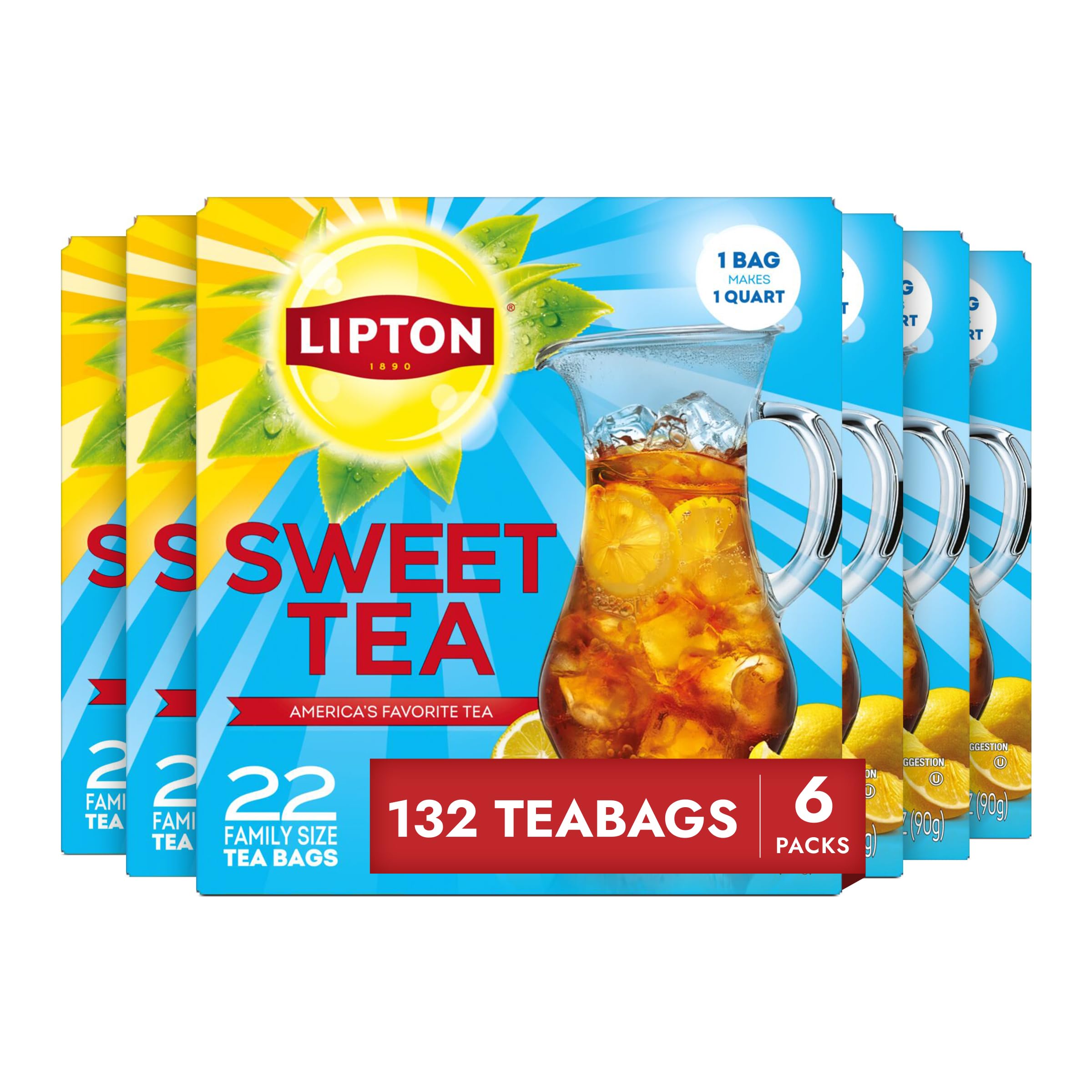 Tea Lipton Southern Sweet Iced 132 Sacos Tamanho Familiar