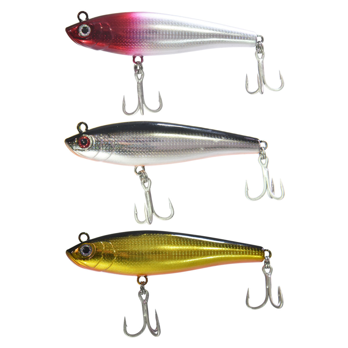 Kit 3 Iscas Curisco 110 Nelson Nakamura 11cm 23g Slow Sinker Holográfica