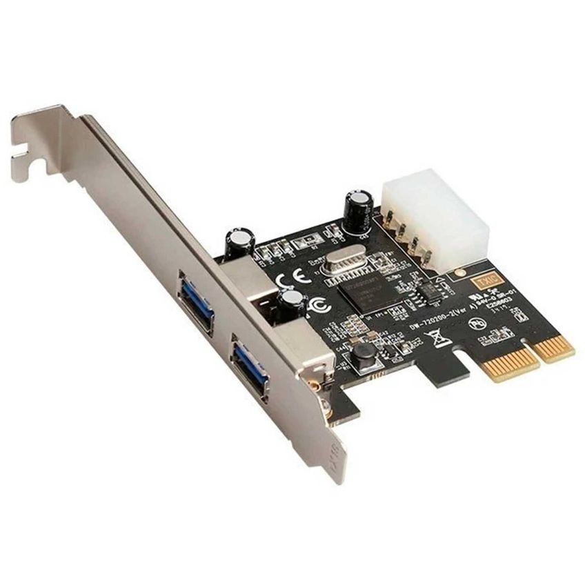 Placa PCI-Express USB 3.0 Knup KP-T106, Interface PCI-E X1, 2 Portas USB, Espelho Low Profile - imagem 3