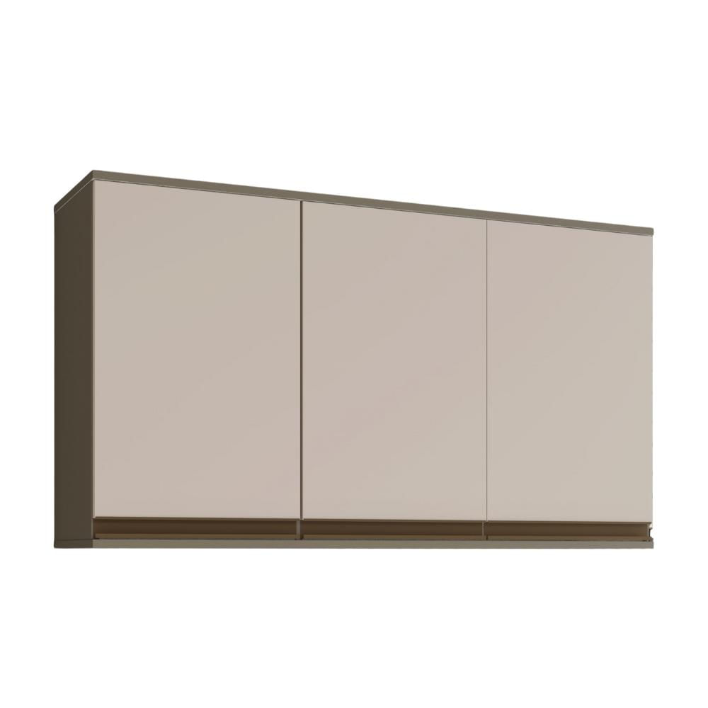 Armario Aereo 3 Portas Mdf 120 Cm Connect C56 Duna Cristal Henn