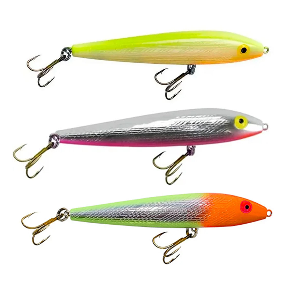 Kit 3 Iscas Artificiais Rebel Jumpin Minnow T10 8,9cm 9g Superfície Rattlin