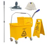 Carrinho Mop Carro Limpeza Balde 20l Espremedor Perfect Pro